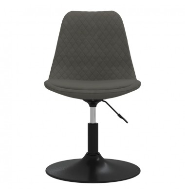  Pasukamos valgomojo kėdės, 4vnt., tamsiai pilkos, aksomas - Valgomojo Kėdės - 4