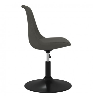  Pasukamos valgomojo kėdės, 4vnt., tamsiai pilkos, aksomas - Valgomojo Kėdės - 5