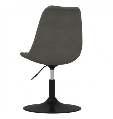  Pasukamos valgomojo kėdės, 4vnt., tamsiai pilkos, aksomas - Valgomojo Kėdės - 6