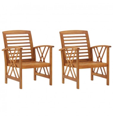  Sodo kėdės, 2vnt., akacijos medienos masyvas - Lauko kėdės - 1