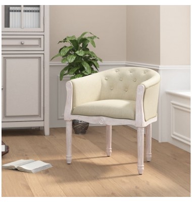  Valgomojo kėdė, smėlio spalvos, linas - Valgomojo Kėdės - 1