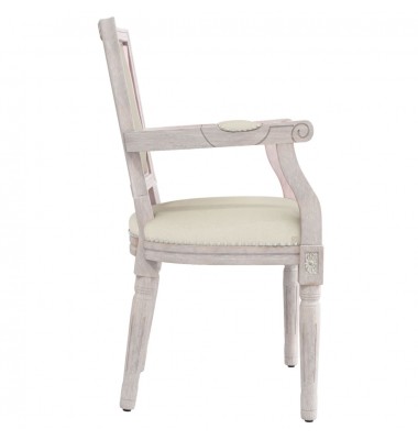  Valgomojo kėdė, smėlio spalvos, linas - Valgomojo Kėdės - 4
