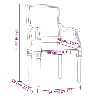  Krėslas, smėlio spalvos, 54x59x99cm, linas - Foteliai, krėslai - 8