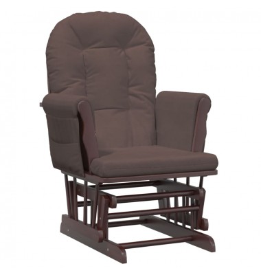  Supama kėdė su pakoja, rudos spalvos, audinys - Supamos kėdės - 6