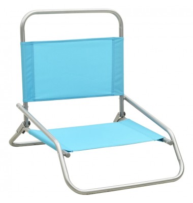  Sulankstomos paplūdimio kėdės, 2vnt., turkio spalvos, audinys - Lauko kėdės - 2