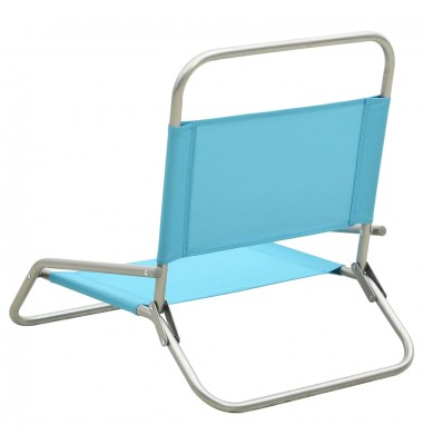  Sulankstomos paplūdimio kėdės, 2vnt., turkio spalvos, audinys - Lauko kėdės - 5