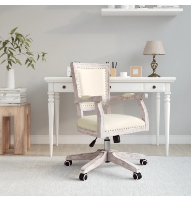  Pasukama biuro kėdė, smėlio spalvos, linas - Biuro kėdės - 1