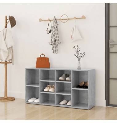  Batų suoliukas, betono pilkos spalvos, 103x30x54,5cm, MDP - Spintelės ir lentynos batams - 1