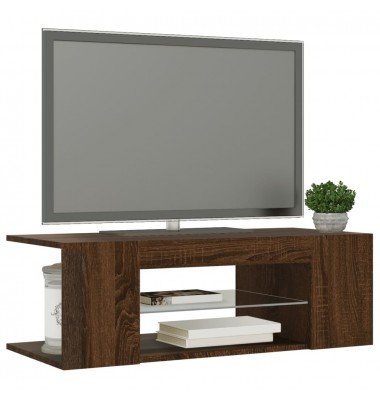  Televizoriaus spintelė su LED, ruda ąžuolo, 90x39x30cm - TV spintelės - 7