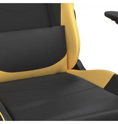  Žaidimų kėdė su pakoja, juoda ir auksinė, dirbtinė oda - Žaidimų kėdės - 9