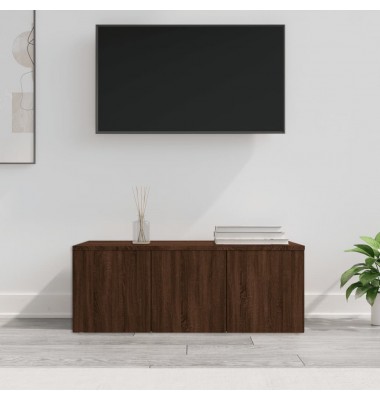  Televizoriaus spintelė, ruda ąžuolo, 80x34x30cm, mediena - TV spintelės - 1