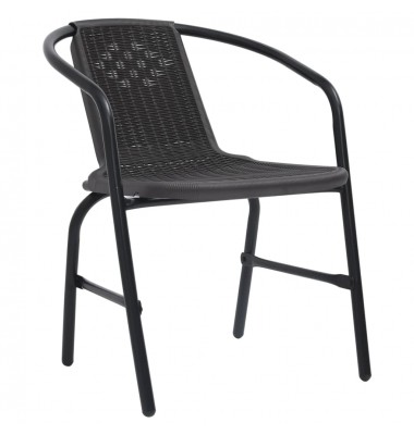  Sodo kėdės, 2vnt., plastikinis ratanas ir plienas, 110kg - Lauko kėdės - 2