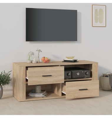  Televizoriaus spintelė, ąžuolo, 100x35x40cm, apdirbta mediena - TV spintelės - 3