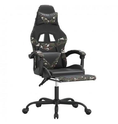  Žaidimų kėdė su pakoja, juoda/kamufliažinė, dirbtinė oda - Žaidimų kėdės - 6