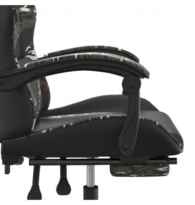  Žaidimų kėdė su pakoja, juoda/kamufliažinė, dirbtinė oda - Žaidimų kėdės - 8