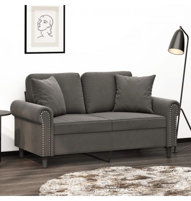  Pagalvėlės, 2vnt., tamsiai pilkos spalvos, 40x40cm, aksomas - Dekoratyvinės pagalvėlės - 1