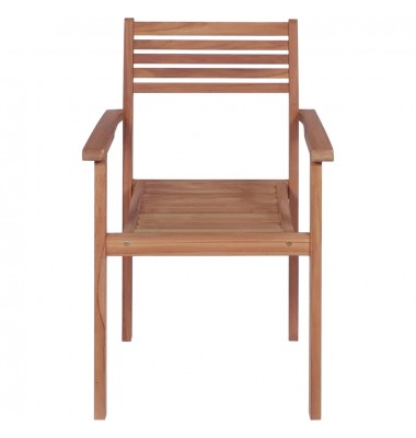  Sodo kėdės su kreminėmis pagalvėlėmis, 2vnt., tikmedžio masyvas - Lauko kėdės - 5