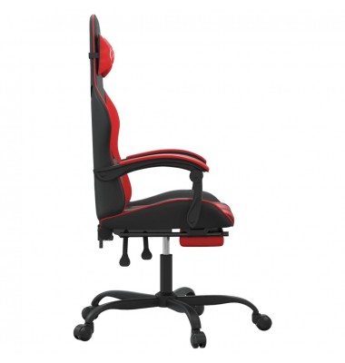  Pasukama žaidimų kėdė su pakoja, juoda ir raudona, dirbtinė oda - Žaidimų kėdės - 4