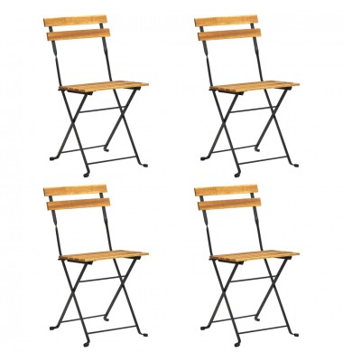 Sulankstomos bistro kėdės, 4vnt., akacijos medienos masyvas - Lauko kėdės - 1