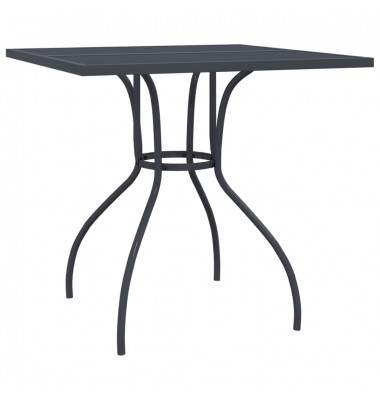  Sodo stalas, antracito, 80x80x72,5cm, plienas, tinklelis - Lauko stalai, staliukai - 2