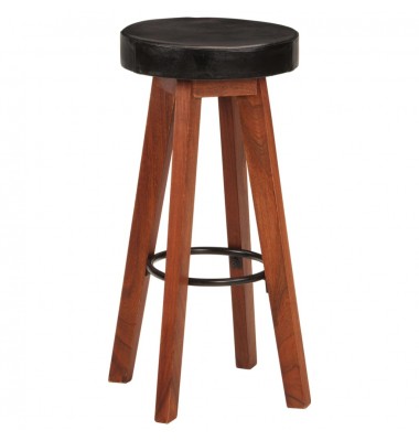  Baro taburetės, 2vnt., tikra oda ir akacijos medienos masyvas - Baro kėdės - 10