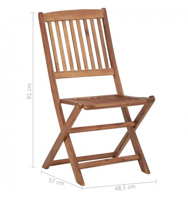  Sulankstomos lauko kėdės, 2vnt., akacijos medienos masyvas - Lauko kėdės - 7