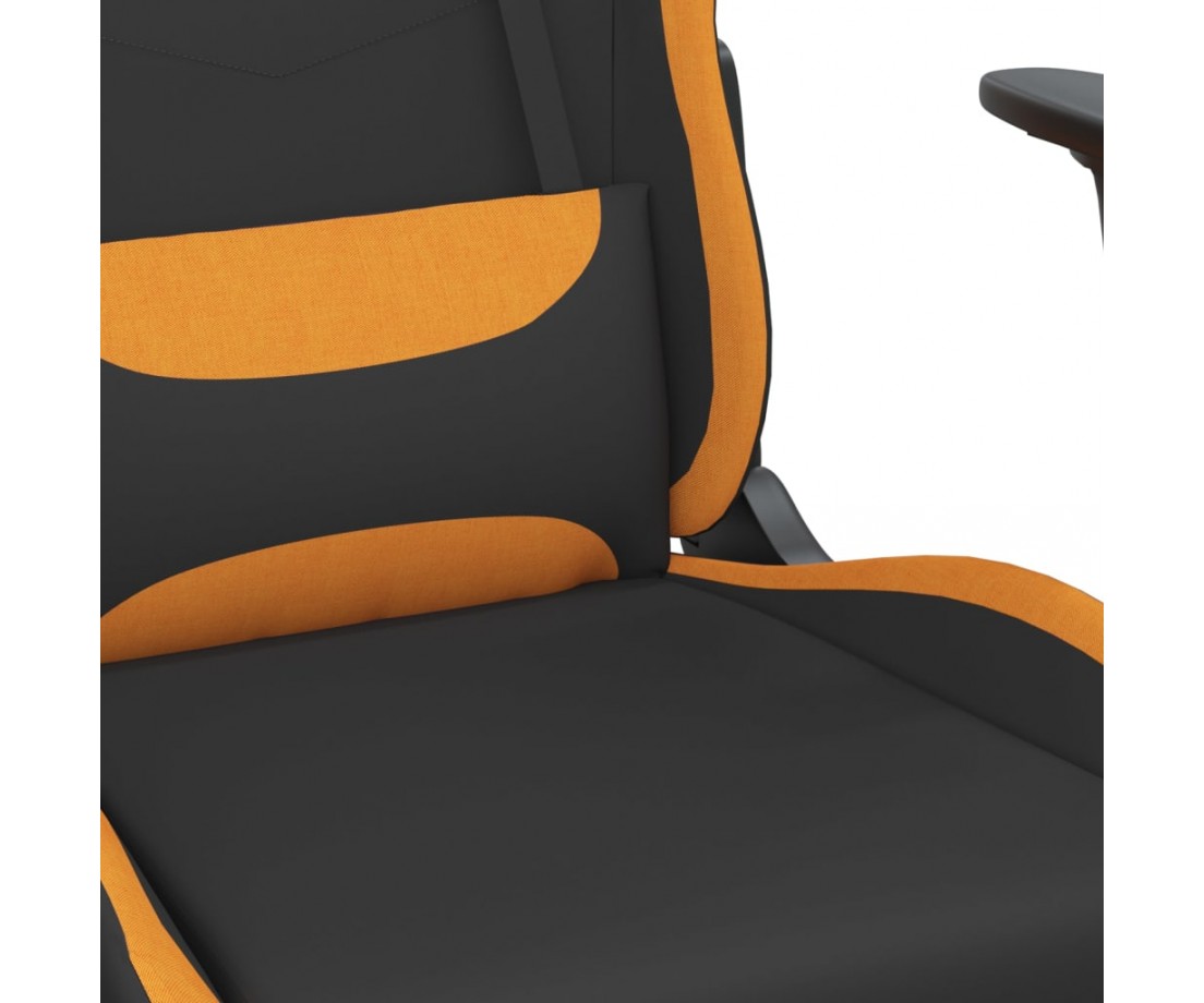  Žaidimų kėdė su pakoja, juodos ir oranžinės spalvos, audinys - Žaidimų kėdės - 9