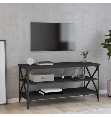  Televizoriaus spintelė, juoda, 100x40x50cm, apdirbta mediena - Žurnaliniai staliukai - 1