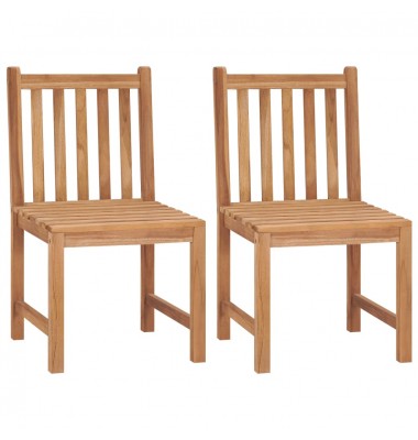  Sodo kėdės, 2vnt., tikmedžio medienos masyvas - Lauko kėdės - 1