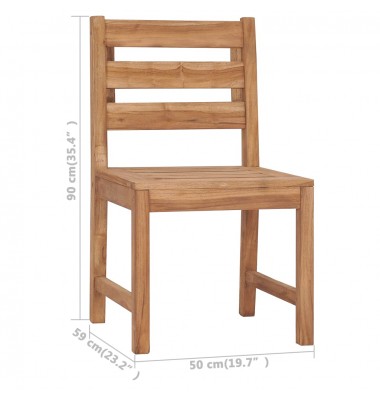  Sodo kėdės, 2vnt., tikmedžio medienos masyvas - Lauko kėdės - 7