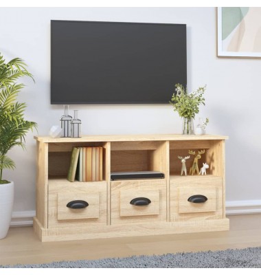  Televizoriaus spintelė, ąžuolo, 100x35x50cm, apdirbta mediena - TV spintelės - 1