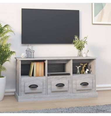  Televizoriaus spintelė, pilka ąžuolo, 100x35x50cm, mediena - TV spintelės - 1
