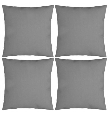  Pagalvėlės, 4vnt., pilkos spalvos, 60x60cm, audinys - Dekoratyvinės pagalvėlės - 1