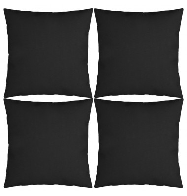  Pagalvėlės, 4vnt., juodos spalvos, 60x60cm, audinys - Dekoratyvinės pagalvėlės - 1