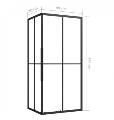  Dušo kabina, 90x70x180cm, vieno sluoksnio apsauginis stiklas - Dušo kabinos, durys - 9
