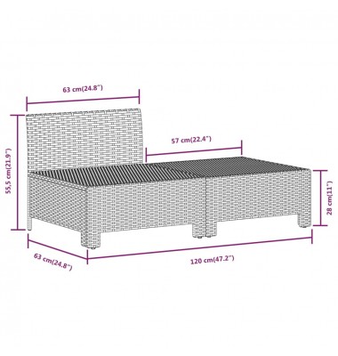  Sodo komplektas su pagalvėlėmis, 8 dalių, pilkas, poliratanas - Lauko baldų komplektai - 9