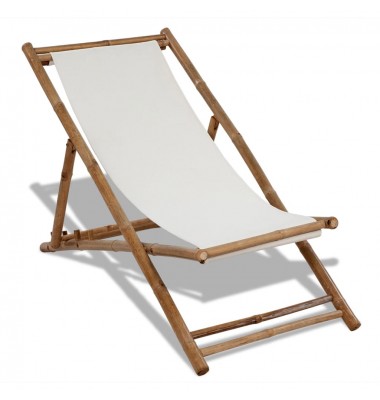  Lauko terasos krėslas, bambukas ir drobė - Lauko kėdės - 1