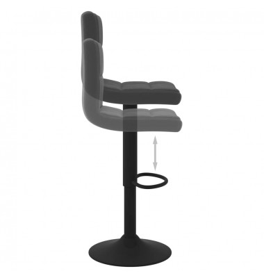  Baro taburetės, 2vnt., juodos spalvos, aksomas - Baro kėdės - 7