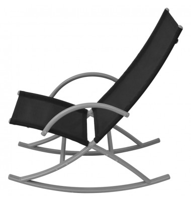  Sodo supamoji kėdė, 2 vnt., plienas ir tekstilenas, juoda  - Lauko kėdės - 3