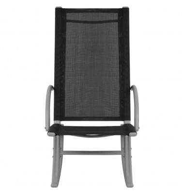  Sodo supamoji kėdė, 2 vnt., plienas ir tekstilenas, juoda  - Lauko kėdės - 5