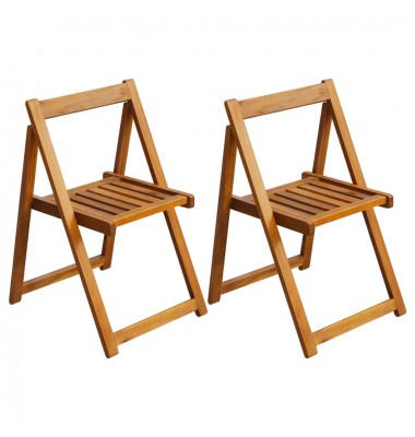  Sulankstomos sodo kėdės, 2 vnt., akacijos mediena - Lauko kėdės - 1