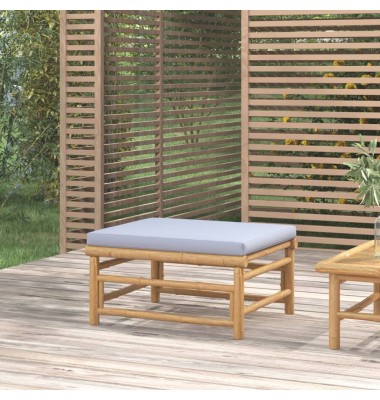  Sodo pakoja su šviesiai pilka pagalvėle, bambukas - Moduliniai lauko baldai - 1