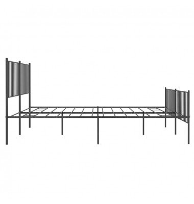  Lovos rėmas su galvūgaliu/kojūgaliu, juodas, 150x200cm, metalas - Lovos - 6