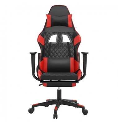  Žaidimų kėdė su pakoja, juoda ir raudona, dirbtinė oda - Žaidimų kėdės - 3