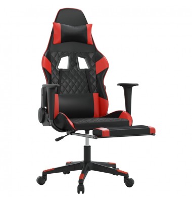  Žaidimų kėdė su pakoja, juoda ir raudona, dirbtinė oda - Žaidimų kėdės - 6