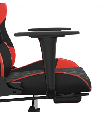  Žaidimų kėdė su pakoja, juoda ir raudona, dirbtinė oda - Žaidimų kėdės - 10