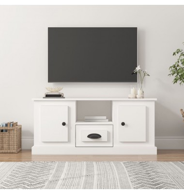  Televizoriaus spintelė, balta, 100x35,5x45cm, apdirbta mediena - TV spintelės - 1