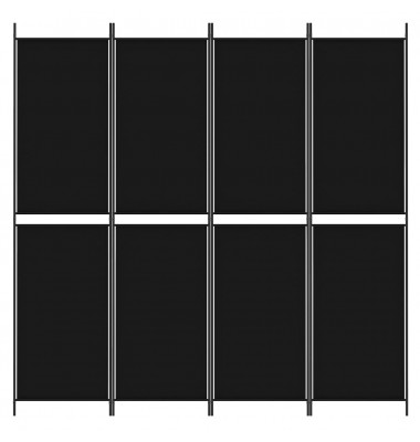  Kambario pertvara, 4 dalių, juodos spalvos, 200x200cm, audinys - Kambario pertvaros - 3