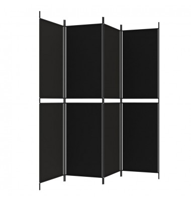  Kambario pertvara, 4 dalių, juodos spalvos, 200x200cm, audinys - Kambario pertvaros - 5