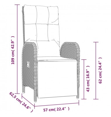  Sodo komplektas su pagalvėlėmis, 3 dalių, juodas, poliratanas - Lauko baldų komplektai - 9